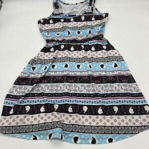 DISNEY FROZEN Girls Anna Elsa Sleeveless Tank Sun Skater Dress Size medium